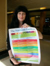 Rina with fab PCRM Rainbow Poster!
